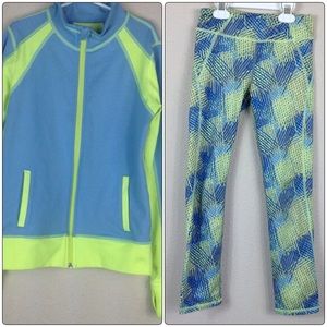 Z by Zella Girl Neon Zip Track Jacket